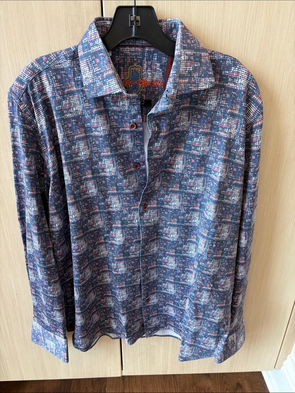 Luciano Visconti Men's Patterned Button-Up Shirt